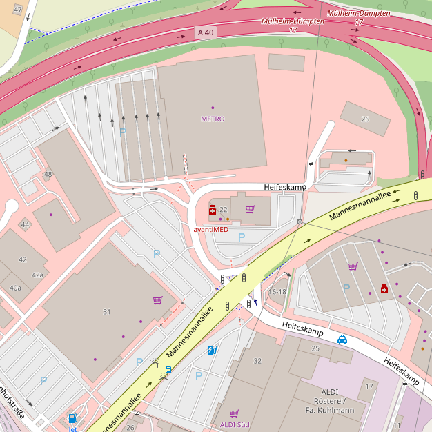 Bereichskarte von OpenStreetMaps